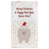 抱き枕サンタドッグスノーフレーク スモールペーパーバッグ (裏面)