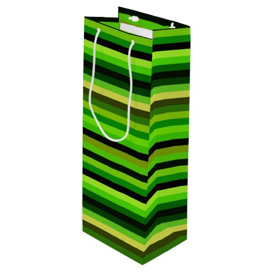 抱き枕ストライプの ワインギフトバッグ (正面アングル)