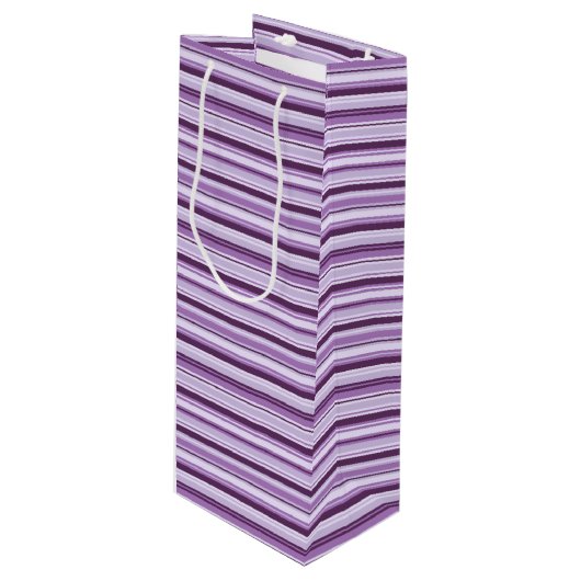 抱き枕ストライプの ワインギフトバッグ (正面アングル)