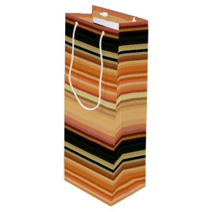 抱き枕ストライプの ワインギフトバッグ