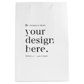 抱き枕デザインのアップロード ミディアムペーパーバッグ (正面)