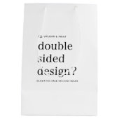 抱き枕デザインのアップロード ミディアムペーパーバッグ (裏面)