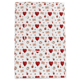 抱き枕デザインバレンタインデー ミディアムペーパーバッグ