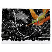 抱き枕ハミングバード及びブラックレース ラージペーパーバッグ (裏面)