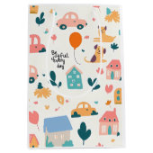 抱き枕パターシンプルン付き ミディアムペーパーバッグ (正面)