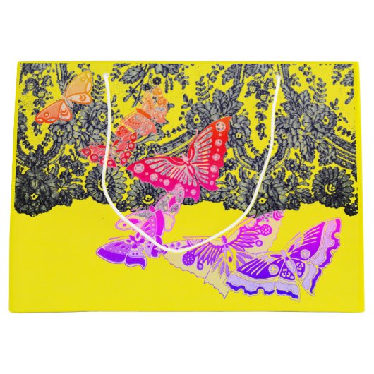 抱き枕レース及び蝶 ラージペーパーバッグ (正面)