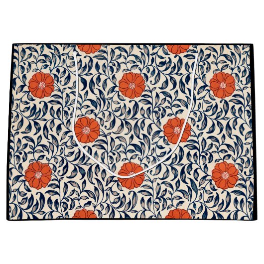 抱き枕中国の花柄 ラージペーパーバッグ (正面)