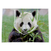 抱き枕写真ジャイアントパンダ、動物0185。 ラージペーパーバッグ (正面)