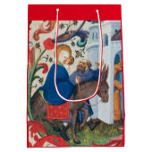 抱き枕出生シーンルネッサンス絵画ズ ミディアムペーパーバッグ (裏面)