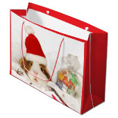 抱き枕帽をかぶったモルモット ラージペーパーバッグ (正面アングル)