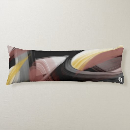 抱き枕抽象芸術トレンドインテリアデコーブラック ボディピロー (正面)