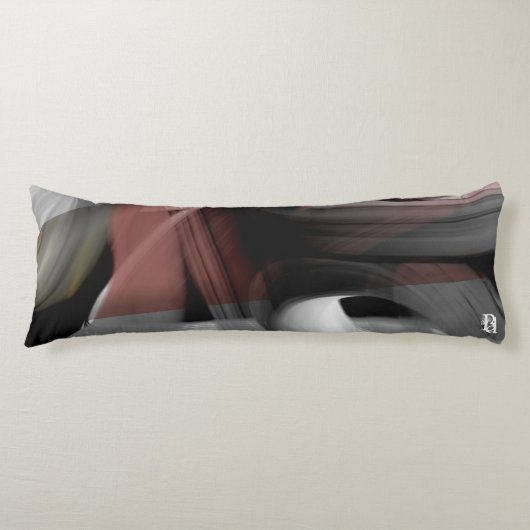 抱き枕抽象芸術トレンドインテリアデコーブラック ボディピロー (正面)