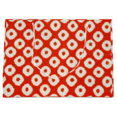 抱き枕日本の幾何学模様（赤） ラージペーパーバッグ (正面)