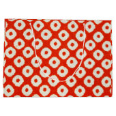 抱き枕日本の幾何学模様（赤） ラージペーパーバッグ (裏面)
