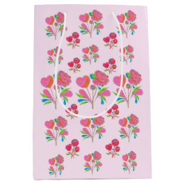 抱き枕棒つきキャンデー花 ミディアムペーパーバッグ