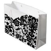 抱き枕白黒レース ラージペーパーバッグ (裏面アングル)