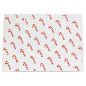 抱き枕赤と白- Candy Canes (Lrg) ラージペーパーバッグ (正面)