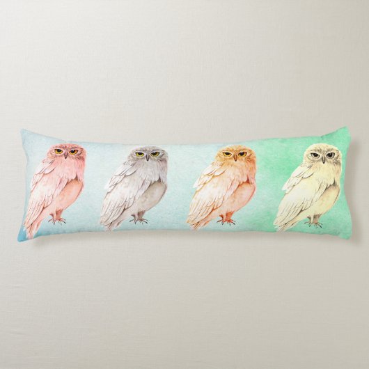 抱き枕4違うフクロウ ボディピロー (正面)