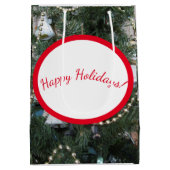 抱き枕-アンティークサンタオーナメント ミディアムペーパーバッグ (裏面)