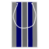 抱き枕 – ウルトラマリンブルーとグレーストリップ スモールペーパーバッグ (裏面)