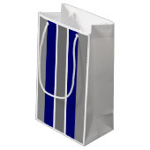 抱き枕 – ウルトラマリンブルーとグレーストリップ スモールペーパーバッグ (裏面アングル)
