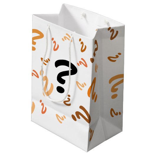 抱き枕 – オレンジ色 ミディアムペーパーバッグ (裏面アングル)