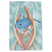 抱き枕 – クジラとタコの泳ぎ ミディアムペーパーバッグ (正面)