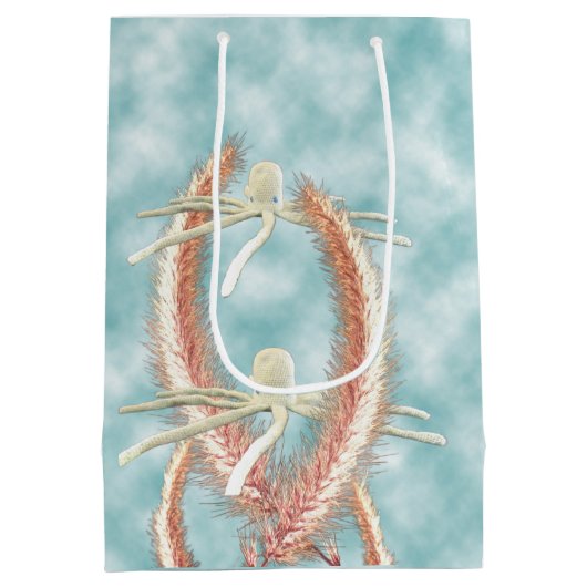 抱き枕 – クジラとタコの泳ぎ ミディアムペーパーバッグ (裏面)