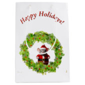 抱き枕 – サンタマウスリース ミディアムペーパーバッグ (正面)