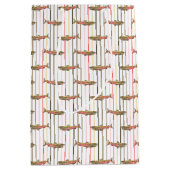 抱き枕 – チノックサーモンストライプオン ミディアムペーパーバッグ (正面)