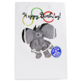 抱き枕-ハッピーバースデー象 ミディアムペーパーバッグ (正面)