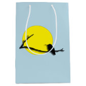 抱き枕 – ハミングバードシルエット ミディアムペーパーバッグ (正面)