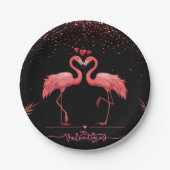 抱き枕 – ピンクフラミンゴ ペーパープレート (正面)
