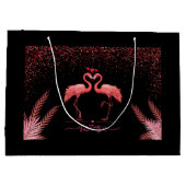 抱き枕 – ピンクフラミンゴ ラージペーパーバッグ (裏面)