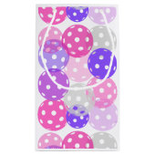 抱き枕 – ピンク/紫のピックボールテーマ スモールペーパーバッグ (裏面)