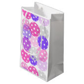 抱き枕 – ピンク/紫のピックボールテーマ スモールペーパーバッグ (裏面アングル)