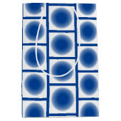 抱き枕 – フレーム内の青いドット ミディアムペーパーバッグ (正面)