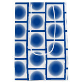 抱き枕 – フレーム内の青いドット ミディアムペーパーバッグ (裏面)