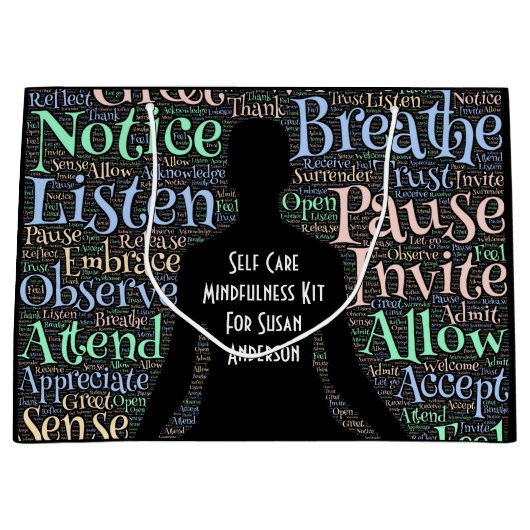 抱き枕·フ気にォー·セルフ·マインドフルネス ラージペーパーバッグ (正面)