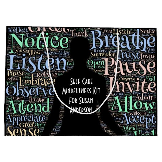 抱き枕·フ気にォー·セルフ·マインドフルネス ラージペーパーバッグ (裏面)