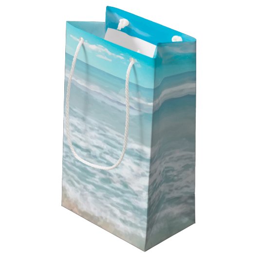 抱き枕 |モノグラムモダン幾何学的ビーチ スモールペーパーバッグ (裏面アングル)