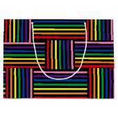 抱き枕 – レインボーカラーリボン織り ラージペーパーバッグ (正面)