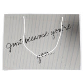 抱き枕 – 単にあなたはあなたのために（プレーン） ラージペーパーバッグ (正面)