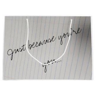 抱き枕 – 単にあなたはあなたのために（プレーン） ラージペーパーバッグ