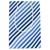 抱き枕 – 斜め青い線 ミディアムペーパーバッグ (正面)