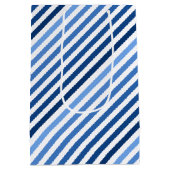 抱き枕 – 斜め青い線 ミディアムペーパーバッグ (裏面)