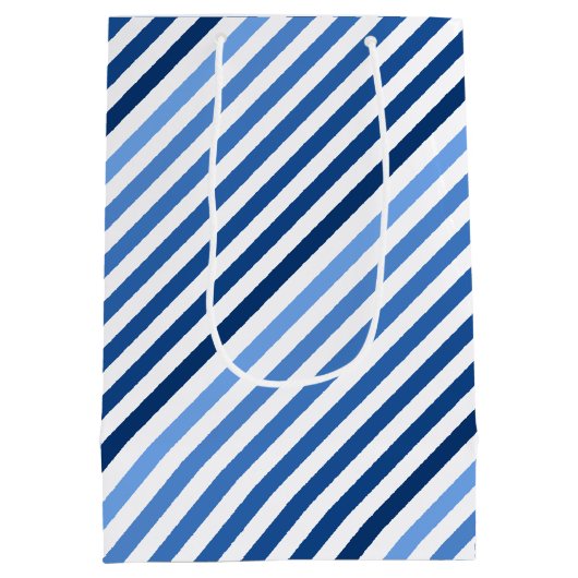 抱き枕 – 斜め青い線 ミディアムペーパーバッグ (裏面)