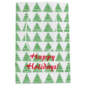 抱き枕 – 様式化クリスマスツリー ミディアムペーパーバッグ (正面)