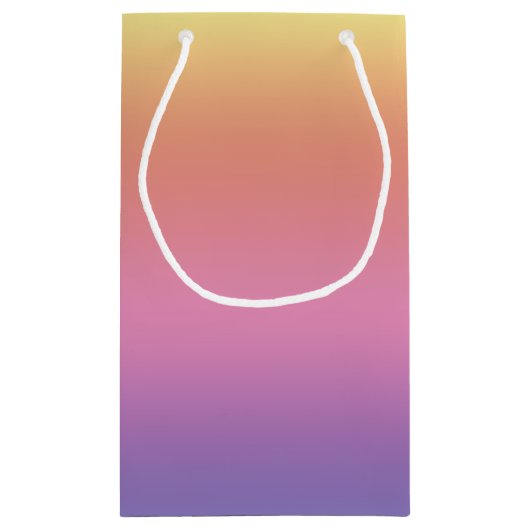 抱き枕 – 水平レインボーストライプズ スモールペーパーバッグ (裏面)