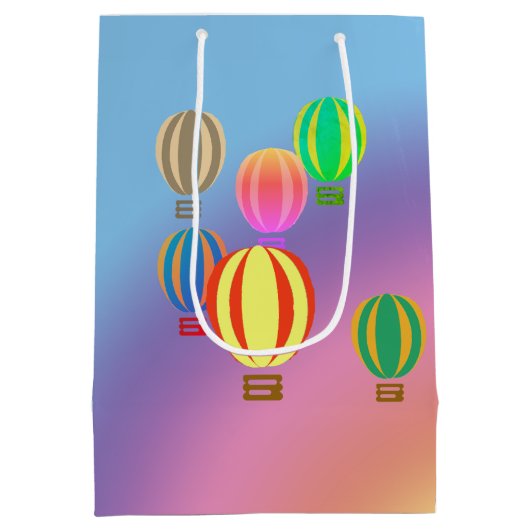 抱き枕 – 熱気球と虹 ミディアムペーパーバッグ (裏面)